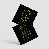 Moderne Healing Handen Massage, Wellness Gold Logo Vierkante Visitekaartje
