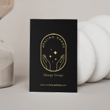 Moderne Healing Handen Massage, Wellness Gold Logo