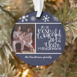 Moderne Heden-daagse Familie Portret Klassieke Mar Ornament
