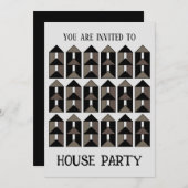 Moderne Heden daagse Huisfeest Kaart (Voorkant / Achterkant)