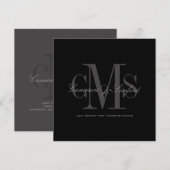 Moderne Heden-daagse Monogram/DIY Kleuren Kaart (Voorkant / Achterkant)