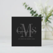 Moderne Heden-daagse Monogram/DIY Kleuren Kaart (Staand voorkant)
