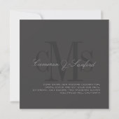 Moderne Heden-daagse Monogram/DIY Kleuren Kaart (Achterkant)