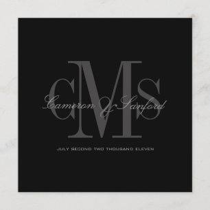 Moderne Heden-daagse Monogram/DIY Kleuren Kaart