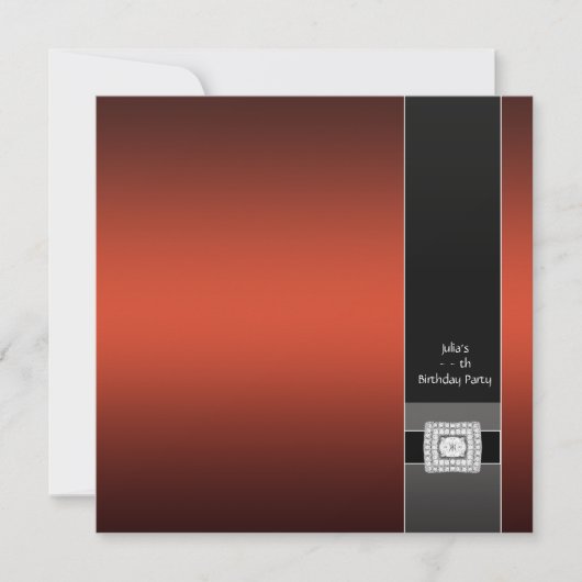 Moderne Heden-daagse Rode Feest Template Kaart (Voorkant)