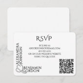 Moderne Heden daagse Typografie Urbane Chic RSVP Kaartje (Voorkant / Achterkant)