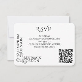 Moderne Heden daagse Typografie Urbane Chic RSVP Kaartje