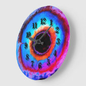 Moderne, hedendaagse, Abstracte Aqua Blue Black Ho Grote Klok (Hoek)