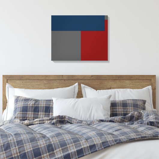 Moderne hedendaagse Abstracte Canvas Afdruk (Insitu (Slaapkamer))