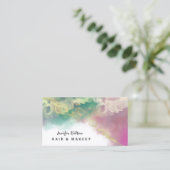 Moderne, hedendaagse abstracte goudroze goudroze visitekaartje (Staand voorkant)