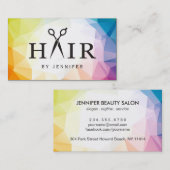 Moderne, hedendaagse Abstracte haarstylist salon Visitekaartje (Voorkant / Achterkant)