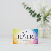Moderne, hedendaagse Abstracte haarstylist salon Visitekaartje (Staand voorkant)