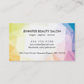 Moderne, hedendaagse Abstracte haarstylist salon Visitekaartje (Achterkant)