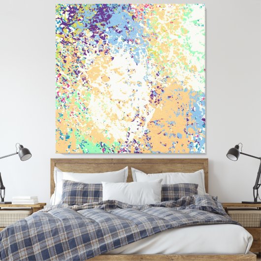 Moderne Hedendaagse abstracte Kunst Canvas Afdruk (Insitu (Slaapkamer))
