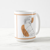 Moderne hedendaagse Abstracte Mok van vrouwen (Voorkant rechts)