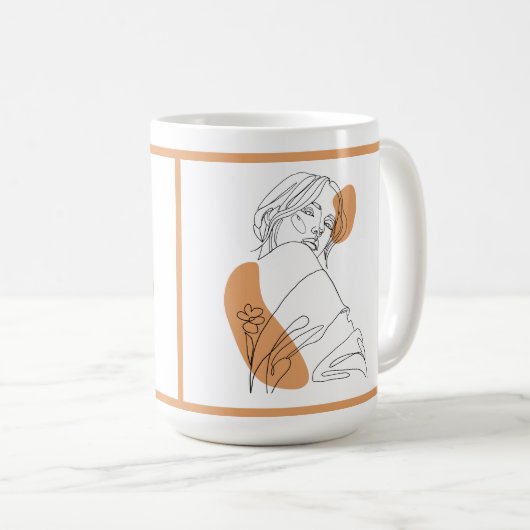 Moderne hedendaagse Abstracte Mok van vrouwen (Voorkant rechts)