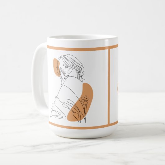 Moderne hedendaagse Abstracte Mok van vrouwen (Voorkant links)