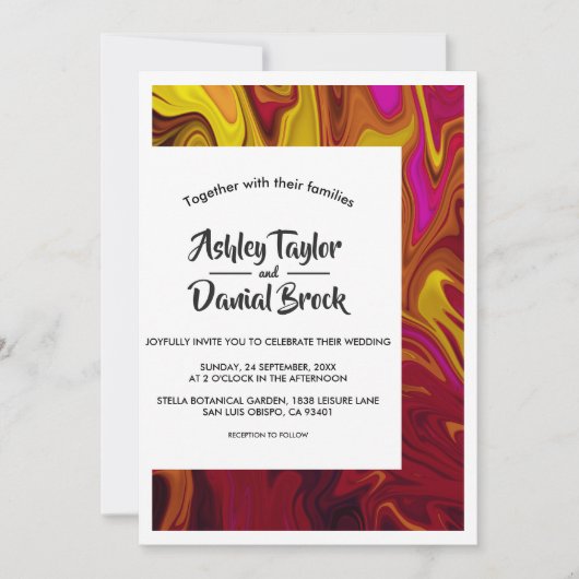 Moderne hedendaagse Abstracte olieverf Kaart (Voorkant)