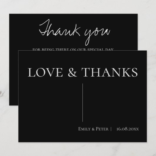 Moderne, hedendaagse berichtliefde en Bedankt (Voorkant / Achterkant)