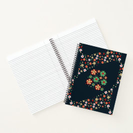 Moderne hedendaagse bloemen notitieboek