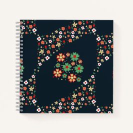 Moderne hedendaagse bloemen notitieboek