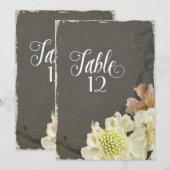 Moderne hedendaagse bloemen Scabiosa herfst bruilo (Voorkant / Achterkant)