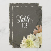 Moderne hedendaagse bloemen Scabiosa herfst bruilo (Voorkant / Achterkant)