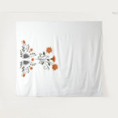 Moderne hedendaagse bloemen wandkleed (Voorkant (horizontaal))