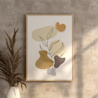 Moderne hedendaagse boho chique abstracte kunst Wa Poster