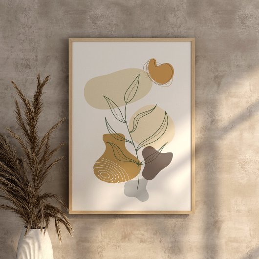 Moderne hedendaagse boho chique abstracte kunst Wa Poster