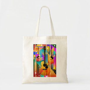 Moderne Hedendaagse Geometrische Gitaar Tote Bag
