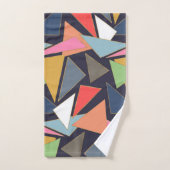 Moderne hedendaagse gouden lijnen kleurrijke drieh bad handdoek (Handdoek)