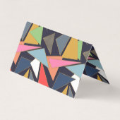 Moderne hedendaagse gouden lijnen kleurrijke drieh visitekaartje (Achterkant)