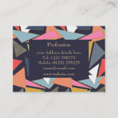 Moderne hedendaagse gouden lijnen kleurrijke drieh visitekaartje (Achterkant)