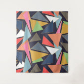 Moderne hedendaagse gouden lijnen kleurrijke drieh wandkleed (Voorkant)