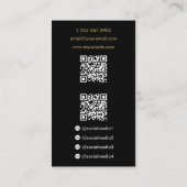 Moderne Hedendaagse Gouden Spiraal Logo Visitekaartje (Achterkant)