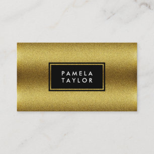 Moderne hedendaagse gouden textiel visitekaartje