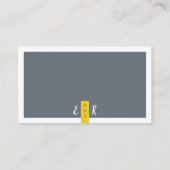 Moderne hedendaagse grijze en gele trouwwebsite informatiekaartje (Achterkant)