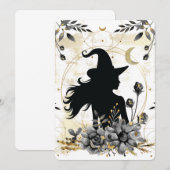 Moderne hedendaagse Halloween heks 3 Kaart (Voorkant / Achterkant)