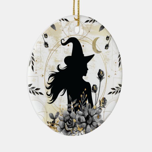 Moderne hedendaagse heks 3 keramisch ornament (Rechts)