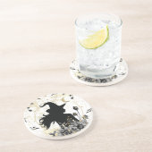 Moderne hedendaagse heks 3 zandsteen onderzetter (Zijkant)