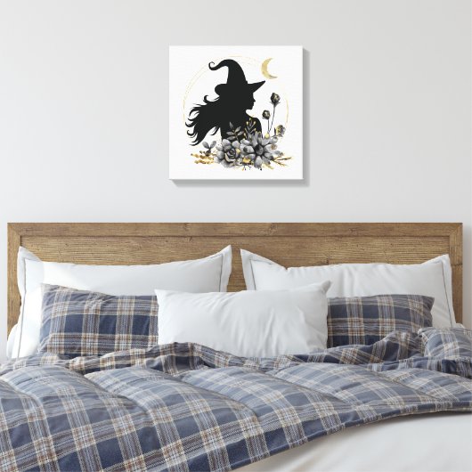 Moderne hedendaagse heks canvas afdruk (Insitu (Slaapkamer))