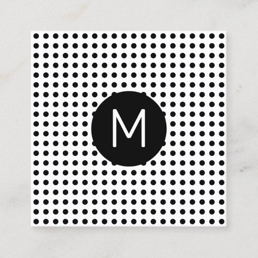 Moderne, hedendaagse Initiaal QR Code Professional Vierkante Visitekaartje (Voorkant)