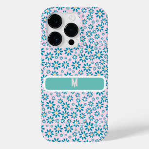 Moderne Hedendaagse Initiële Madeliefjesbloem Case-Mate iPhone 14 Pro Hoesje