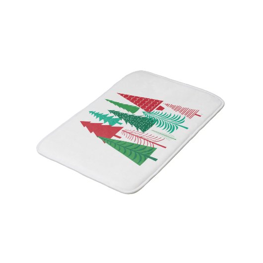 moderne hedendaagse kerstbomen badmat (Gekanteld)