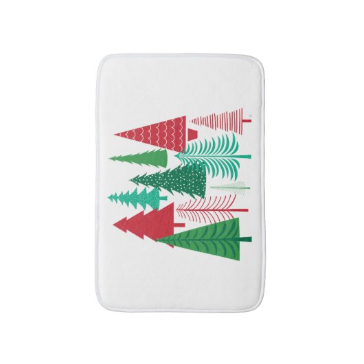 moderne hedendaagse kerstbomen badmat (Voorkant Verticaal)
