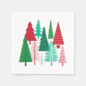 moderne hedendaagse kerstbomen servetten (Voorkant)