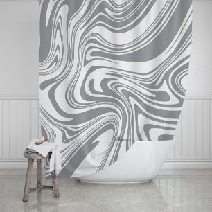 Moderne Hedendaagse Krachtige Grote Abstracte  Douchegordijn