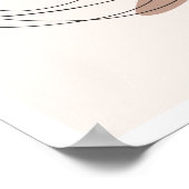 Moderne hedendaagse kunst in neutraal scharreltje poster (Hoek)