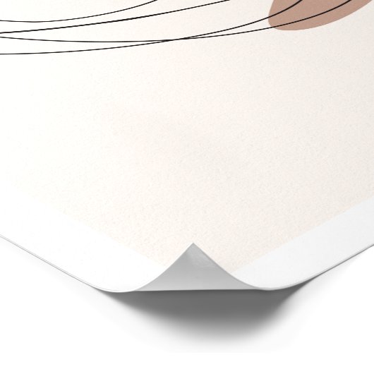 Moderne hedendaagse kunst in neutraal scharreltje poster (Hoek)